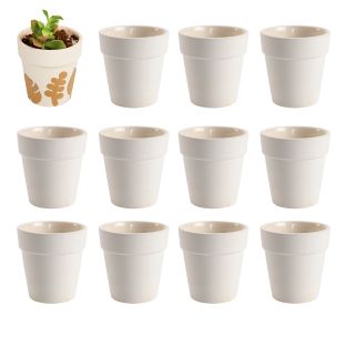 Image of Colorations® Ceramic Flowerpots - Set of 12