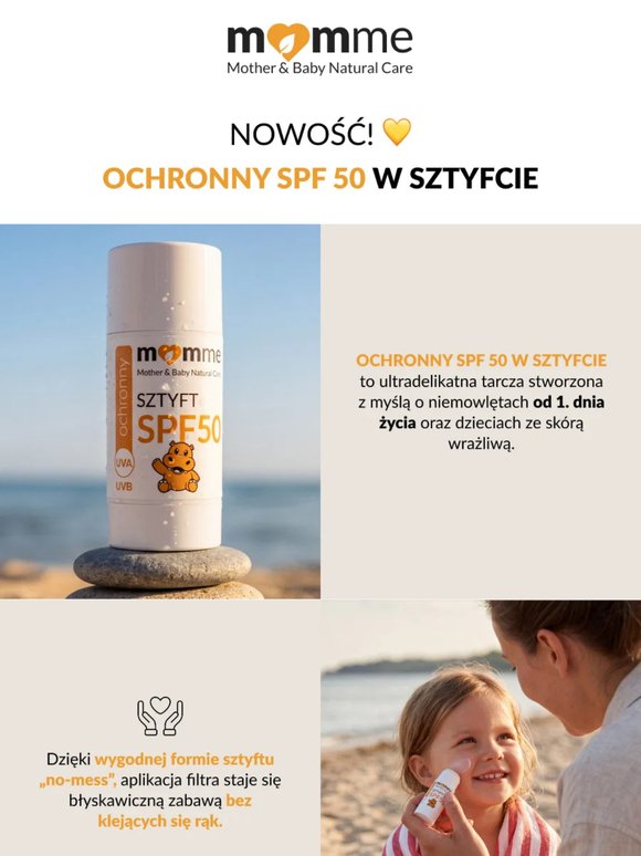 NOWOŚĆ: Ochrona SPF 50... bez klejących się rąk! ☀️