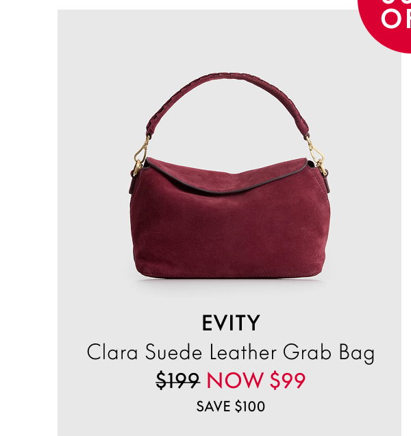 EVITY Clara Suede Leather Grab Bag