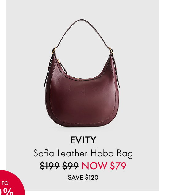 EVITY Sofia Leather Hobo Bag