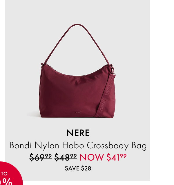 NERE Bondi Nylon Hobo Crossbody Bag
