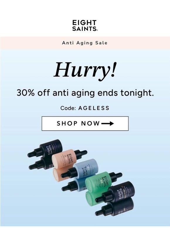 Last chance for 30% off anti aging...