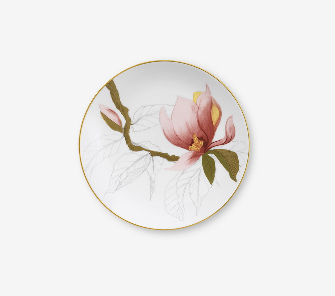 Flora Plate, Magnolia, 19 cm