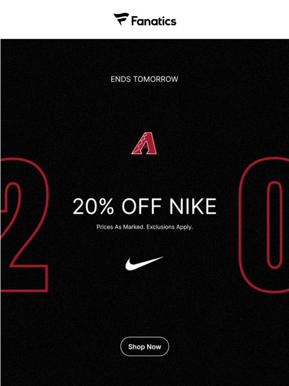 REMINDER: 20% Off Nike Is Happening Now