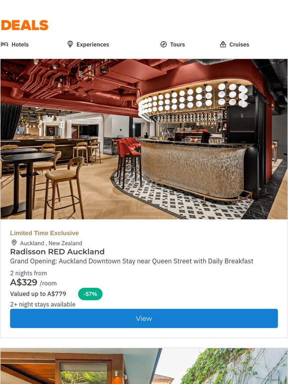 Grand Opening: Radisson RED Auckland Downtown Stay w. Daily Breakfast