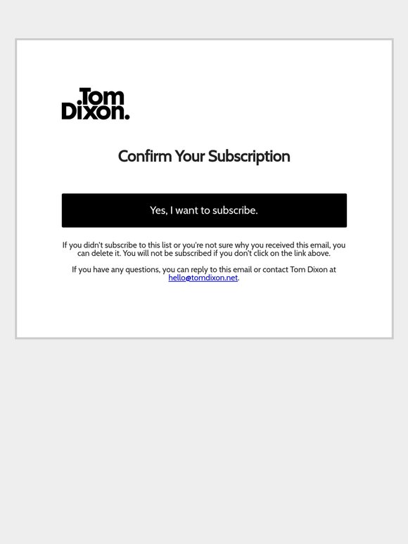 Confirm Your Subscription