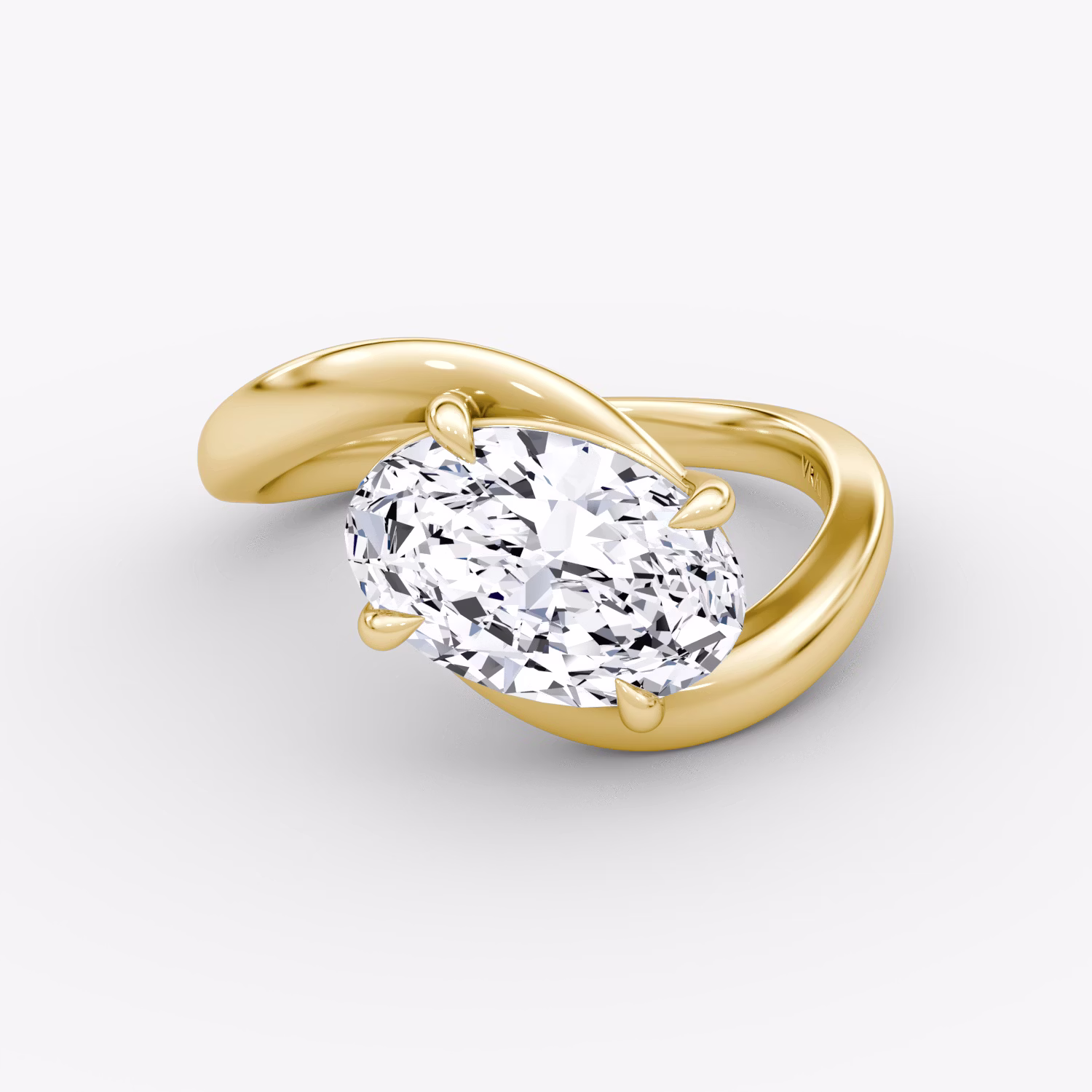 Wrapped Engagement Ring Oval YG