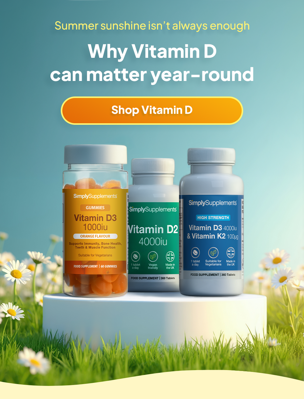 Summer sunshine isn't always enough. Why Vitamin D can matter year-round