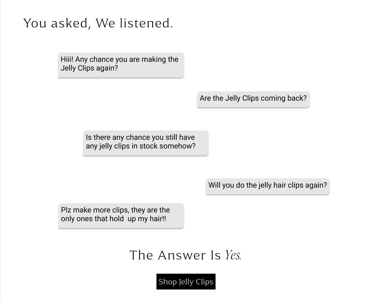 You asked, We listened. The Answer Is Yes, the Jelly Clips are back. 