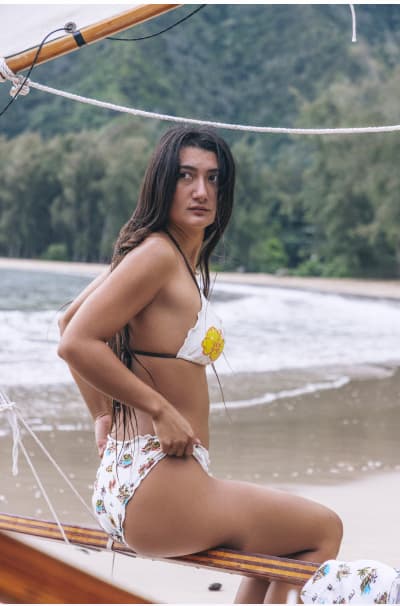 Island Time Triangle Tie Top
