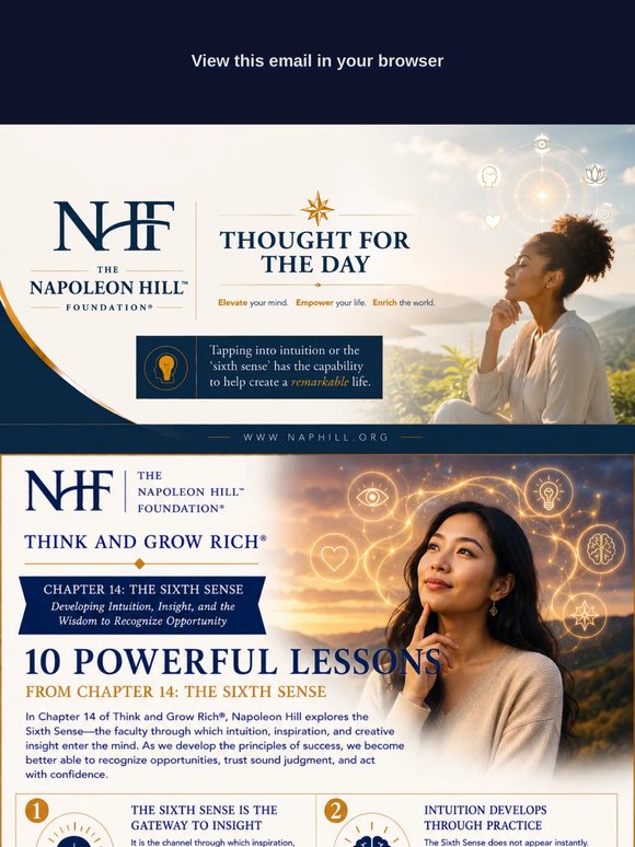 Napoleon Hill's Thought for the Day
