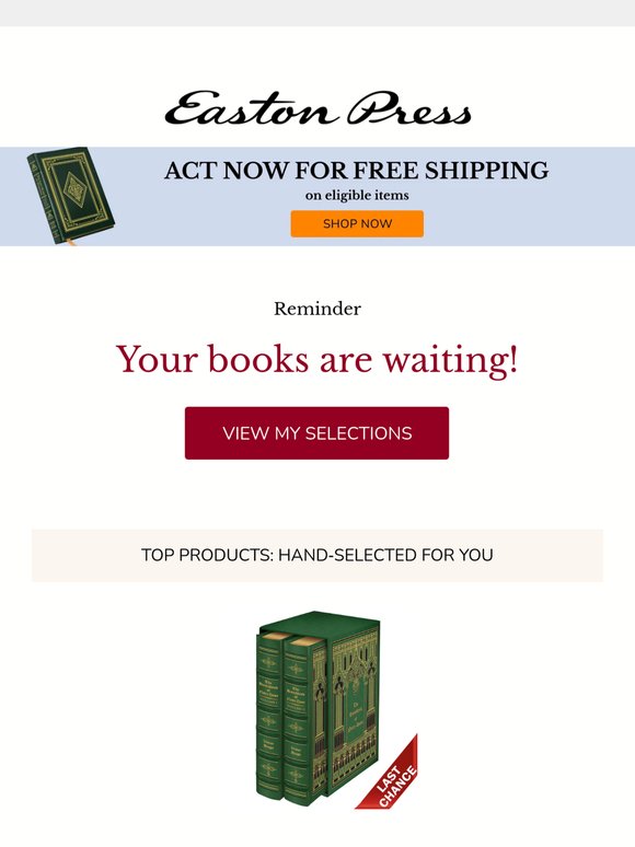 Reminder! Your books are waiting!