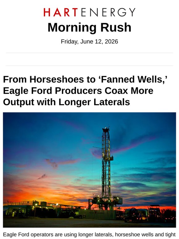 From Horseshoes to ‘Fanned Wells,’ Longer Laterals Lift Eagle Ford Output; Wright: Global Oil Markets Supplied ‘With or Without Iran’