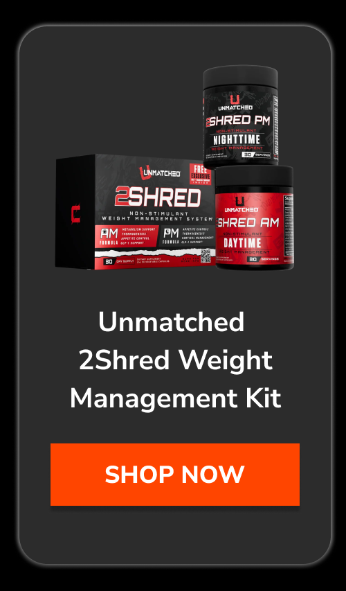 Unmatched 2Shred weight management kit with daytime and nighttime products.