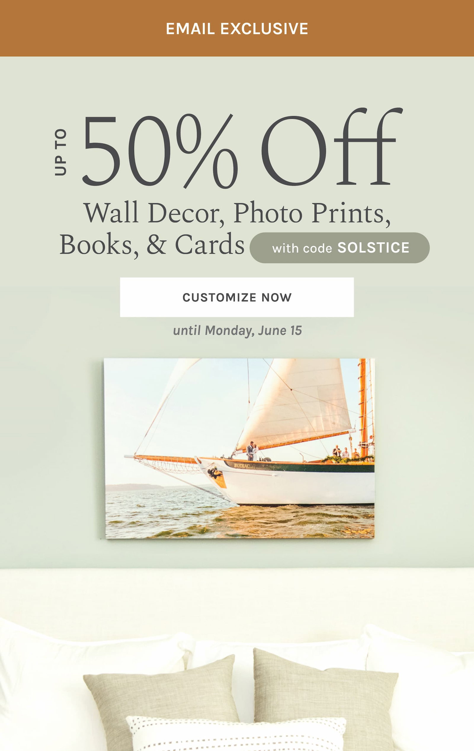 Celebrate Summer in Print Up to 50% off  Wall Decor, Photo Prints, Books, & Cards with code SOLSTICE until Monday, June 15 CUSTOMIZE NOW