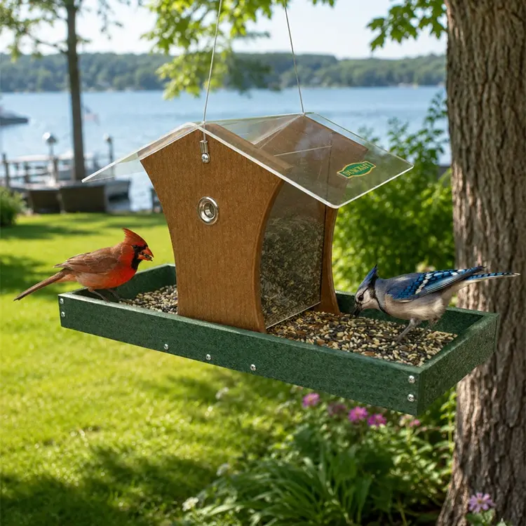 Image of Duncraft Cardinal Perching Tray Bird Feeder