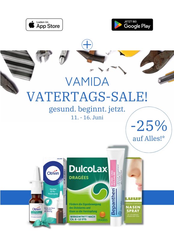 -25% auf das gesamte Sortiment beim Vamida Vatertags-Sale! 🥳