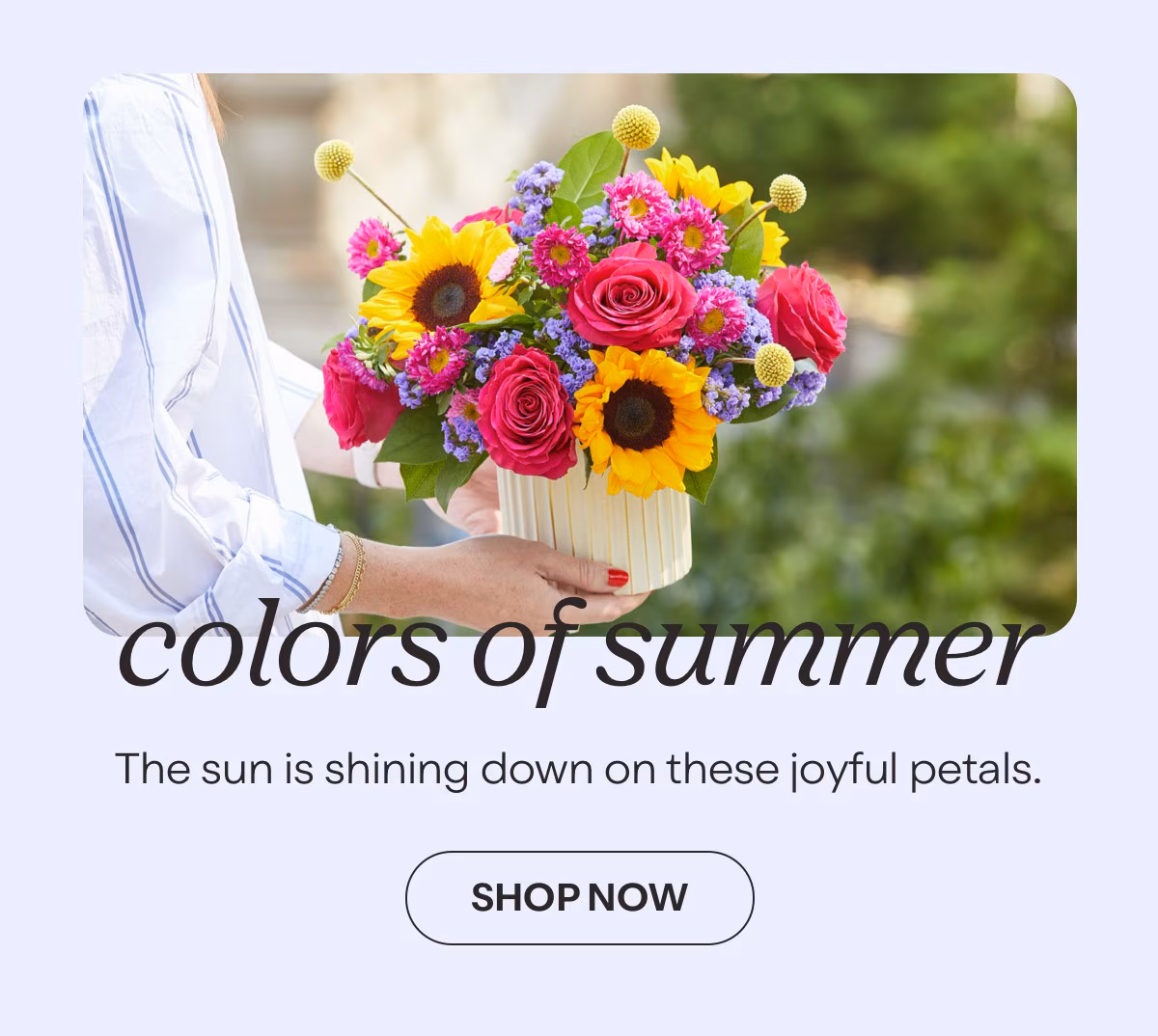 colors of summer - The sun is shining down on these joyful petals. - SHOP NOW »