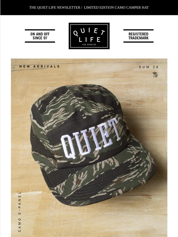 New Arrivals: The QUIET Camo 5 Panel Camper
