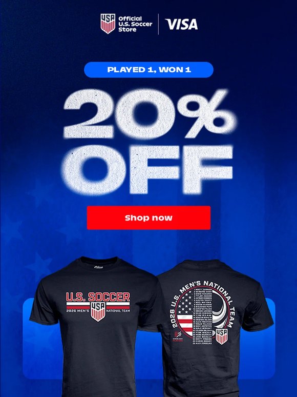 20% off for the win! 🇺🇸