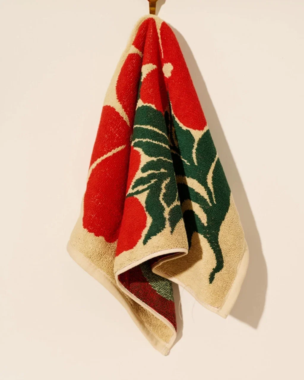 Image of Orange Flower Terry Cloth Kitchen Towel