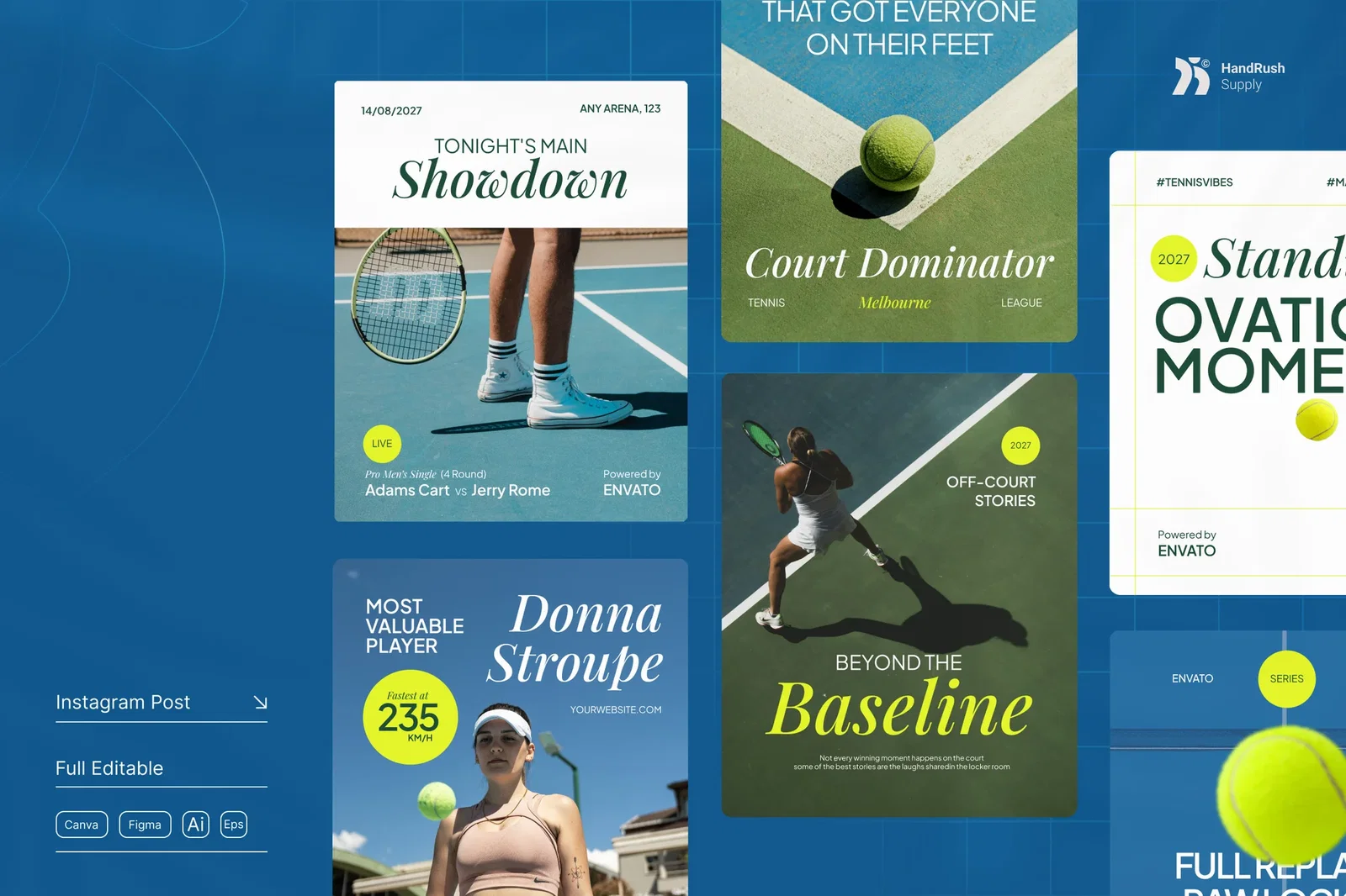 Tennis Match Highlights Instagram Template