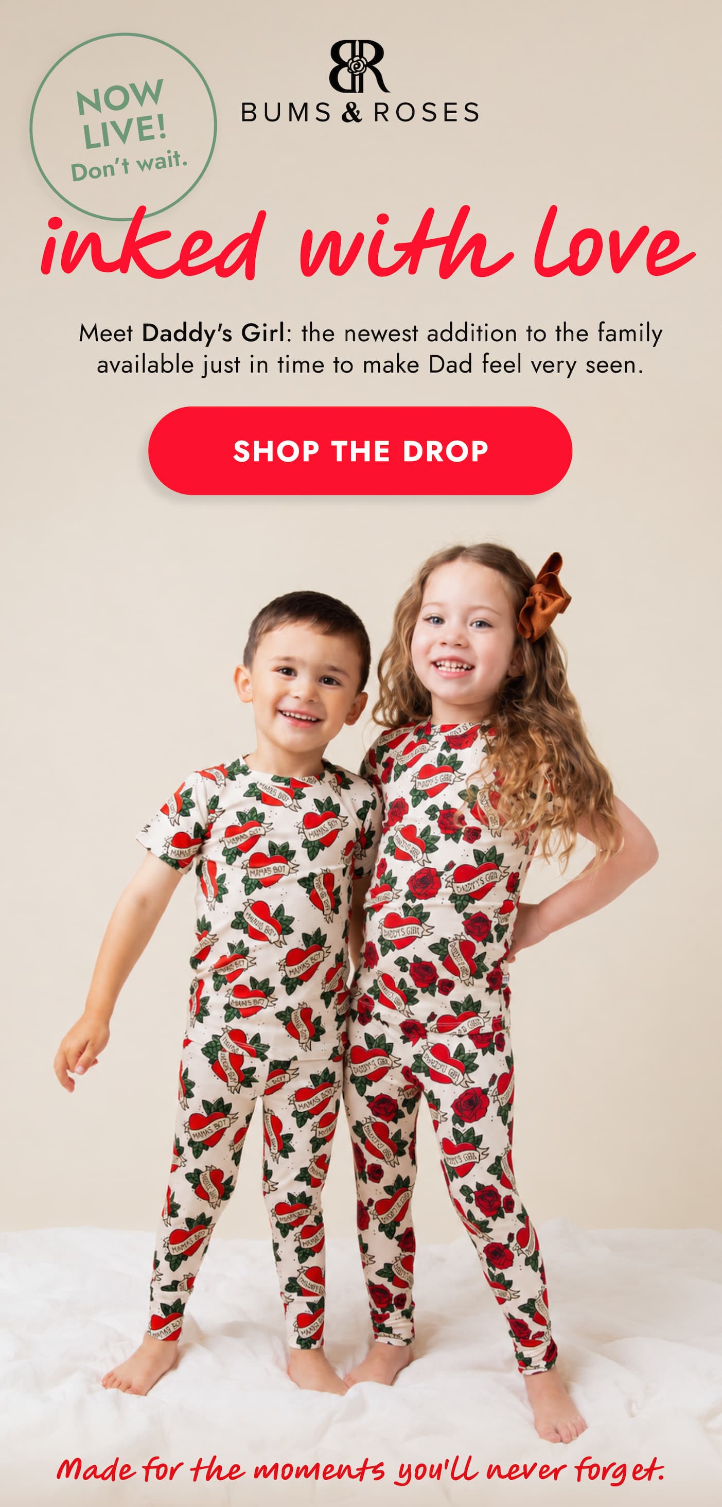 shop the drop. Meet Daddy's Girl: the newest addition to the family available just in time to make Dad feel very seen.
