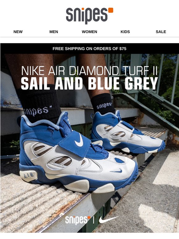 🚨Release: Nike Air Diamond Turf II "Sail and Blue Grey"