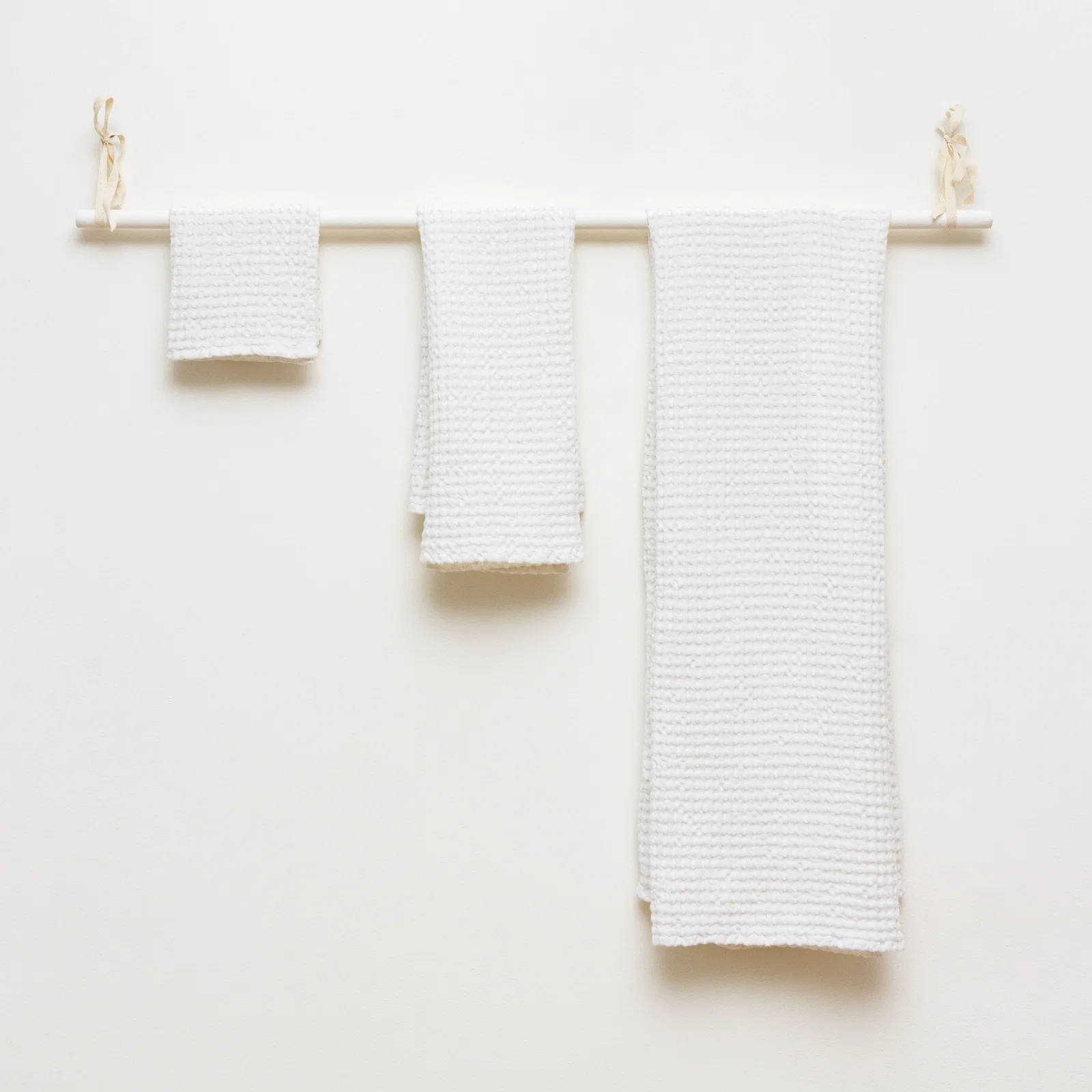 Image of Cotton & Linen Honeycomb Waffle Towels