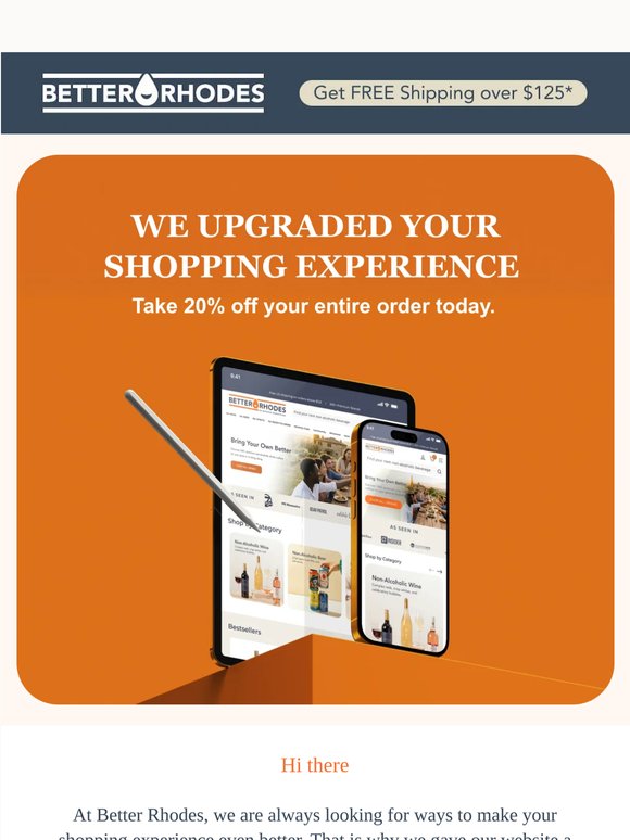 A Fresh New Look, Plus 20% Off Sitewide