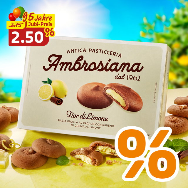 Italienisches Zitronengebäck mit cremiger Füllung zum Jubiläumspreis