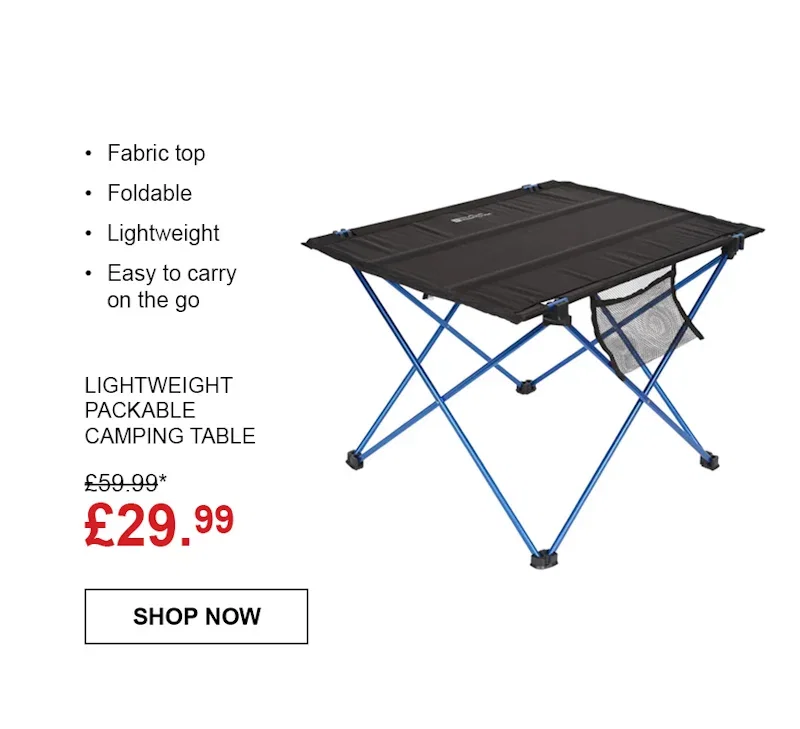 Lightweight Packable Camping Table