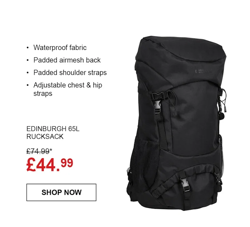 Edinburgh 65L Rucksack