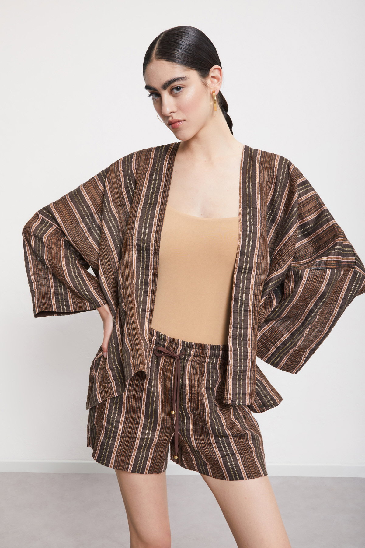 Giacca kimono in lino