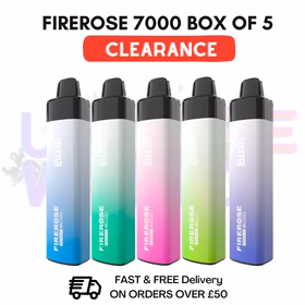 Firerose 7000 Puff Kits BOX OF 5 (CLEARANCE) - £19.99