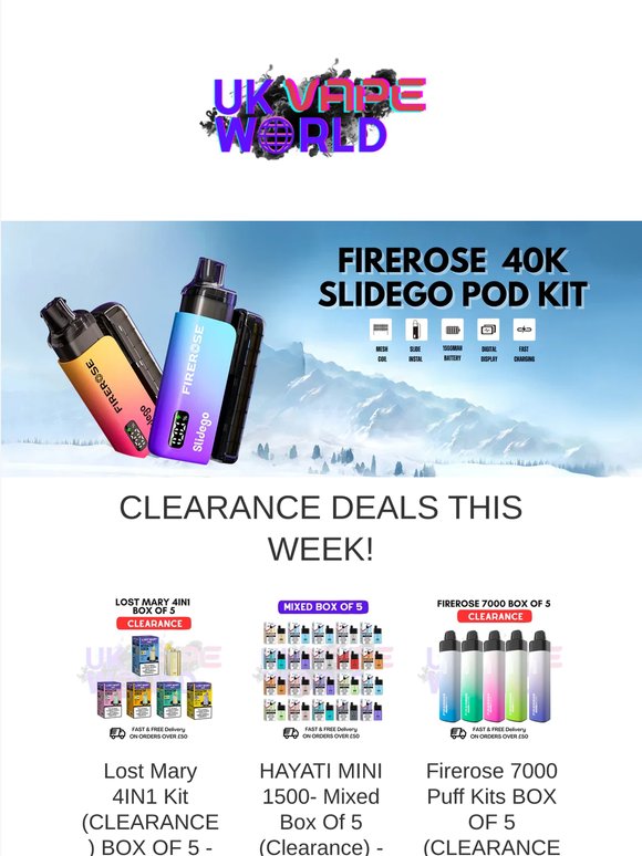 Fab VAPES Delivered For Free 🙌 - UK Vape World!