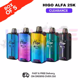 Higo Ultra 25K Puff Kits BOX OF 5 (CLEARANCE) - £24.99