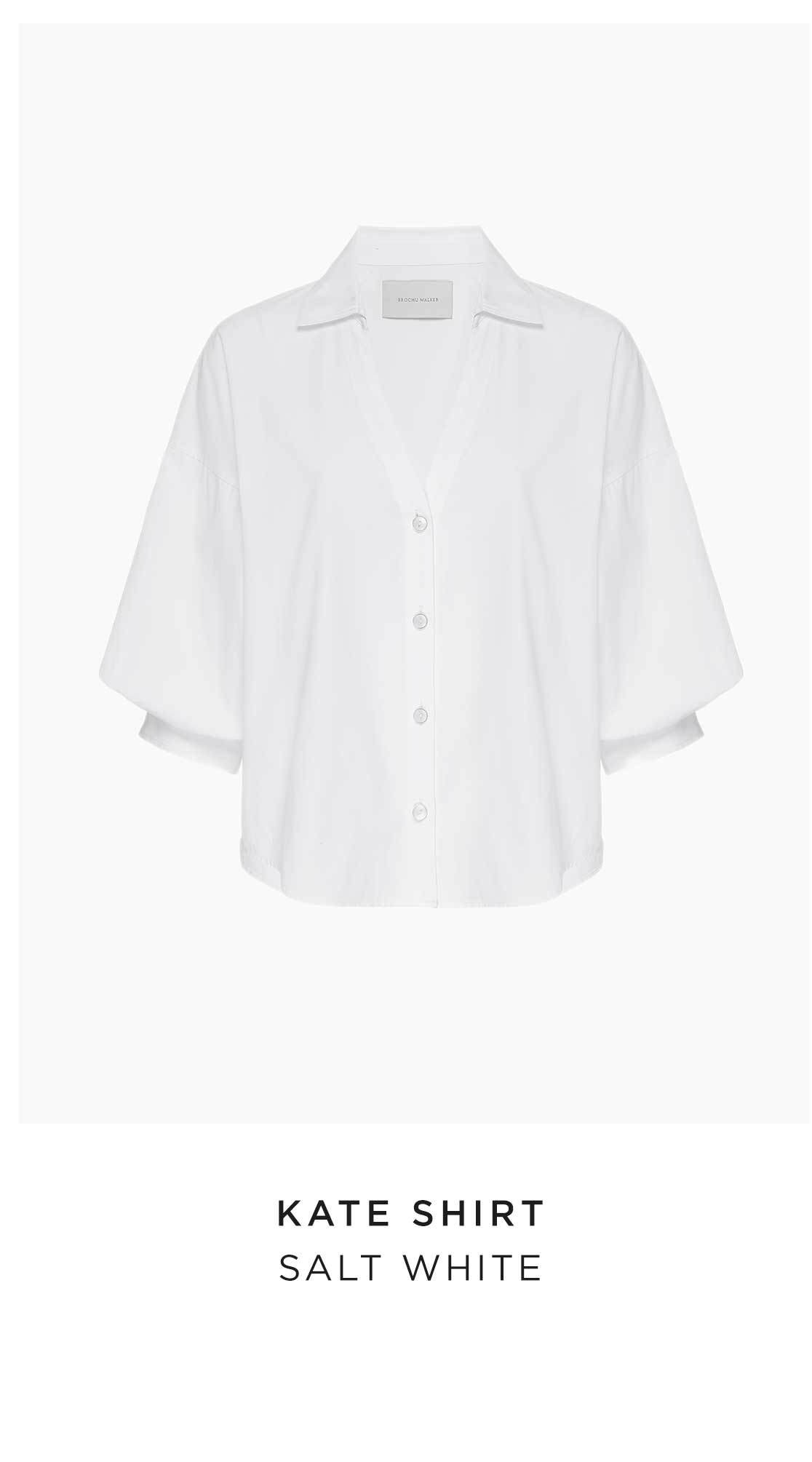 Kate Shirt in Salt White