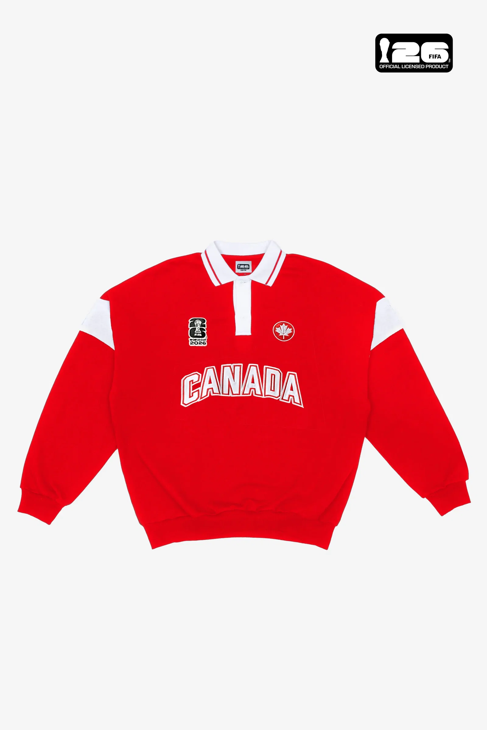 Image of FIFA World Cup 2026™ Canada Oversized Rugby - White / Red