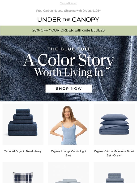 20% Off the Blue Hues Edit