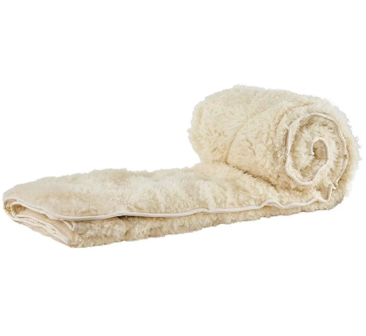 Image of Reversible Fleece And Cotton/Wool Quilted Mattress Pad