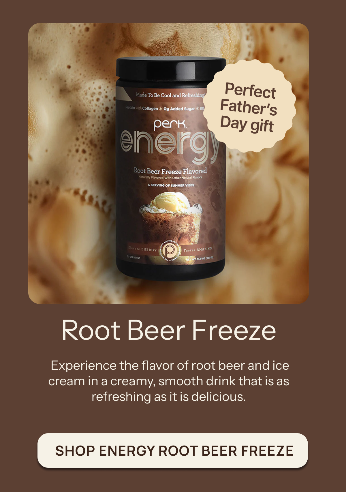 Shop energy root beer freeze
