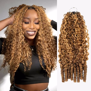 Image of Member Sale|QVR Burmese Curly Feather Crochet Hair Highlight #P4/27