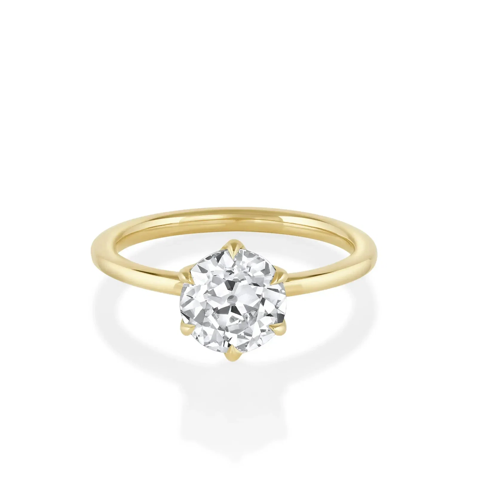 Image of 3.01ct Lab-Created Camille Round Brilliant Solitaire Engagement Ring