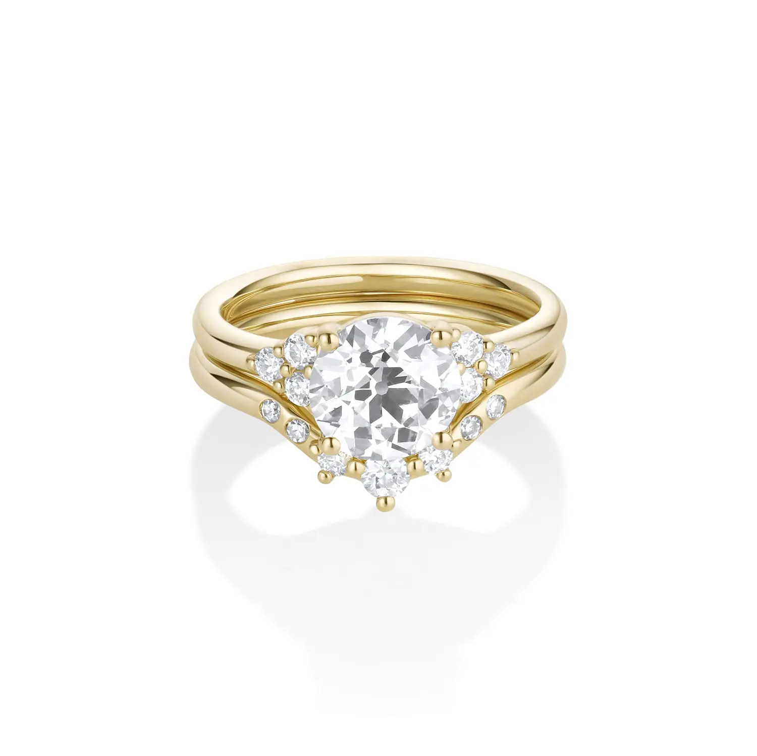 Image of 1.90ct Old European Diamond Ring with Tracer Band