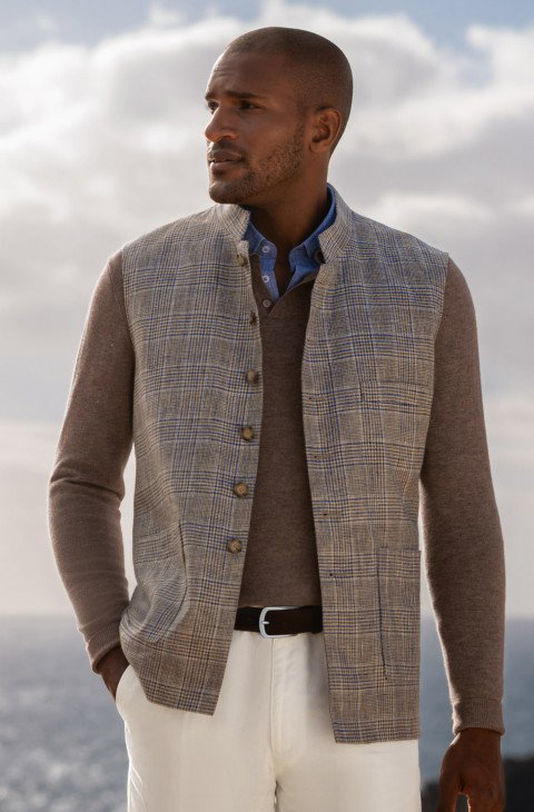 Men's House of Bruar Linen Sporting Waistcoat