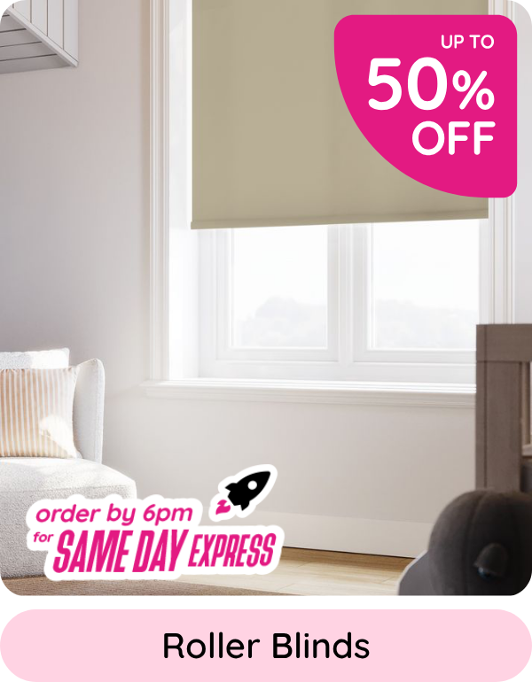 roller blinds up to 50% off 