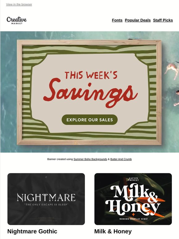🎨 This week’s creative savings just dropped