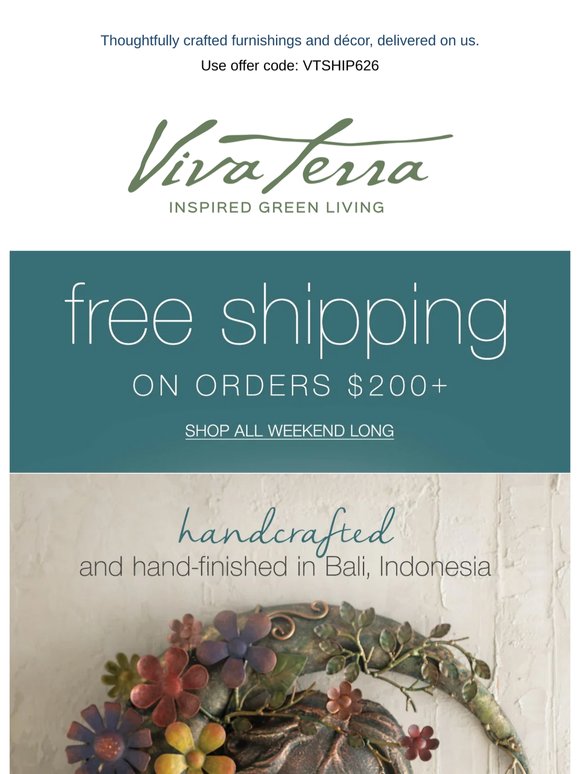 Create Your Sanctuary + Free Shipping on $200+
