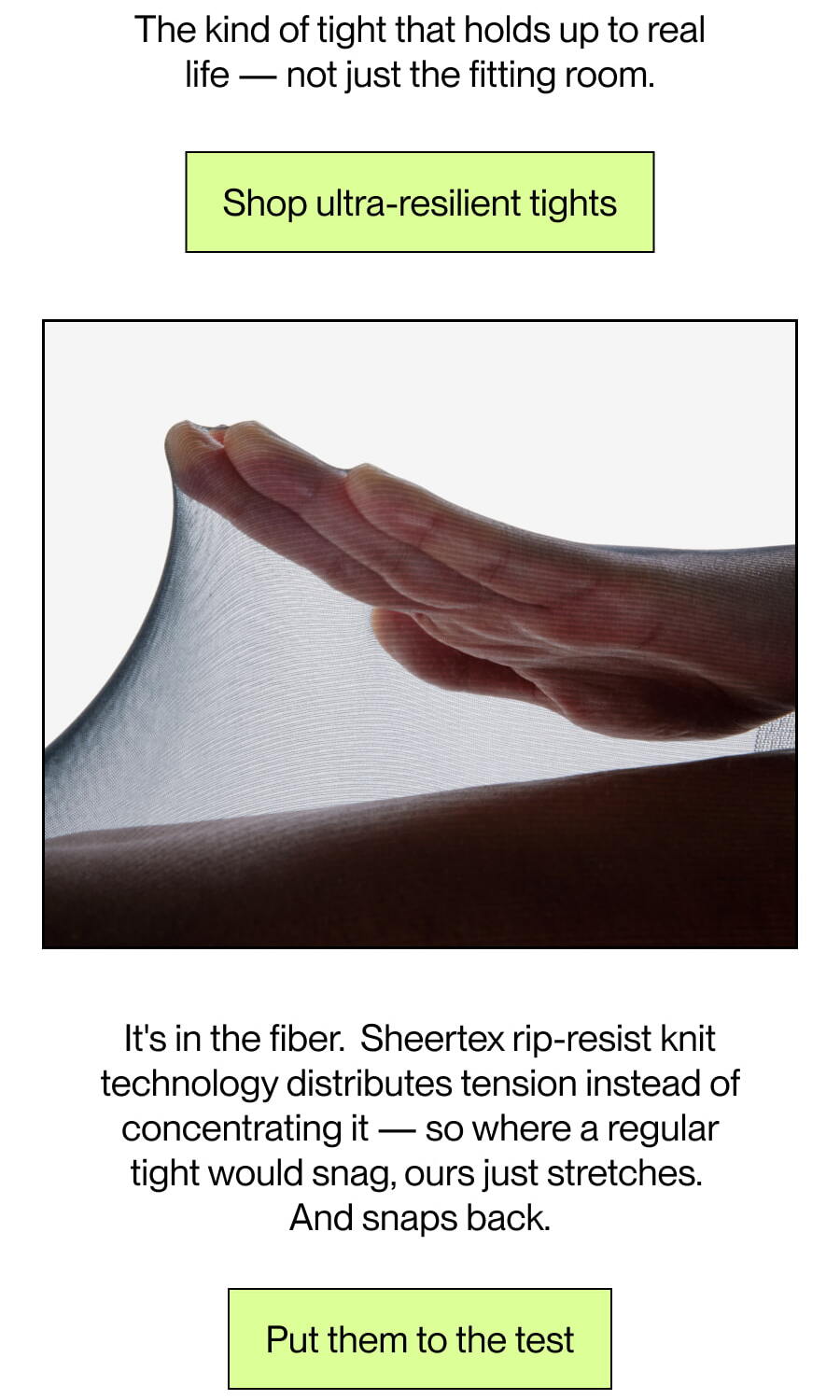 Shop ultra-resilient tights
